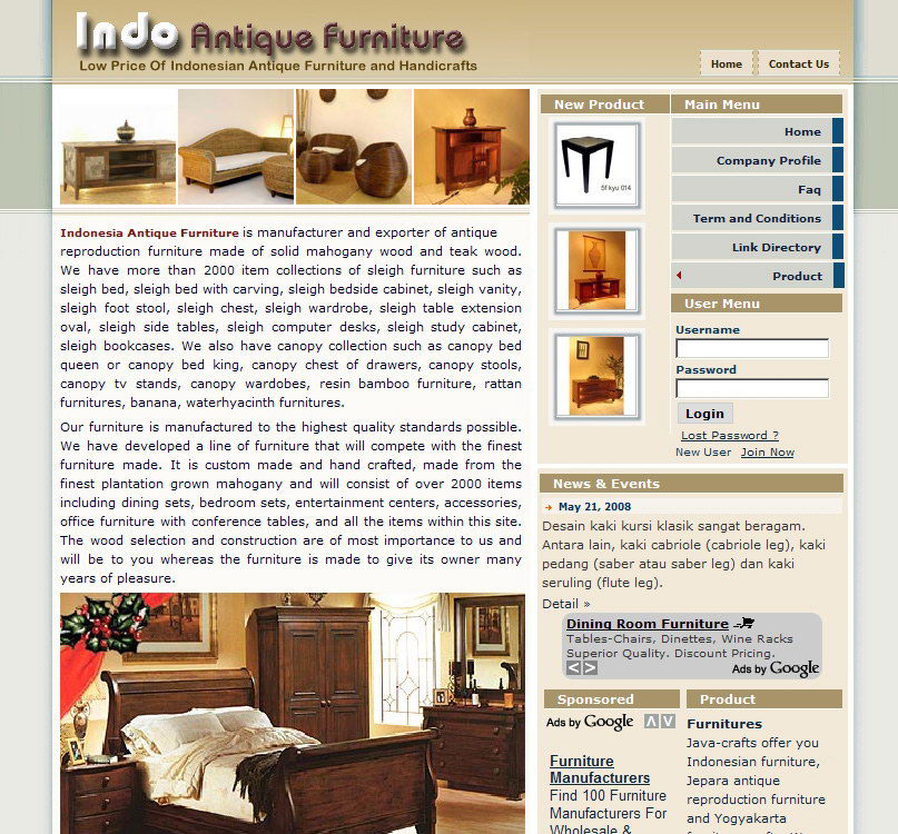 portfolio : Indo Antique Furniture